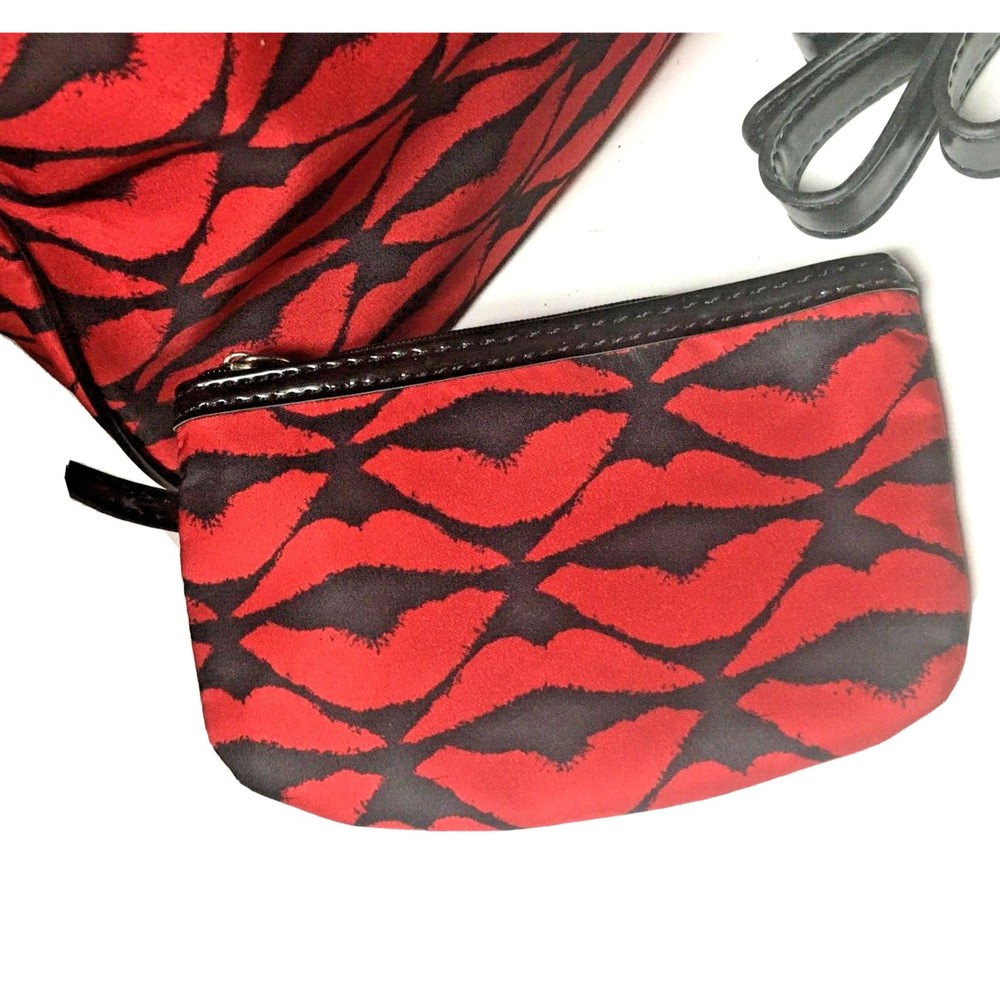 Lulu Guinness Shoulder Handbag Satchel Convertible Crossbody Purse Novelty Print - Picture 4 of 12